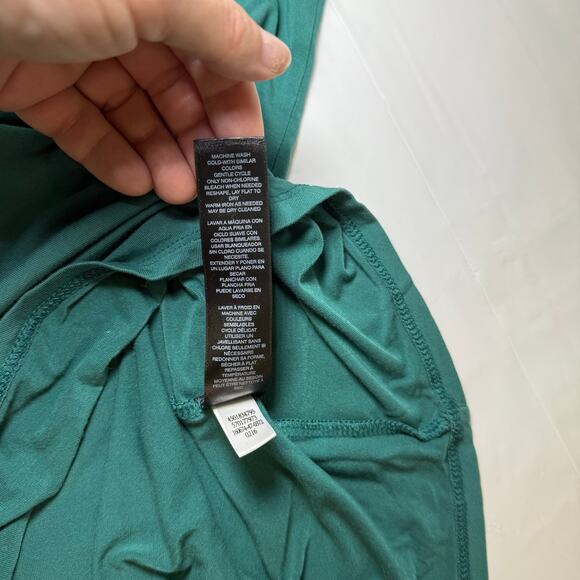 White House Black Market Teal Scoop Neck Stretch Tee Size L - Picture 8 of 8